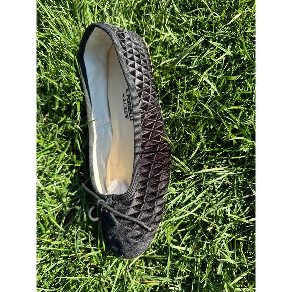 E. Porselli for J. Crew Geo Textured Black Velvet Ballet Flats EU 38 EUC - Picture 13 of 16